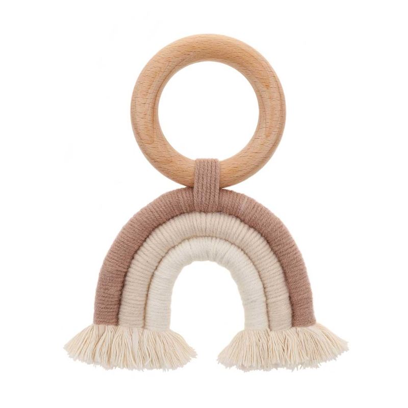 Wood Crochet Teething Ring